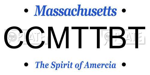 CCMTTBT Massachusetts License Plate