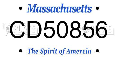 CD50856 Massachusetts License Plate