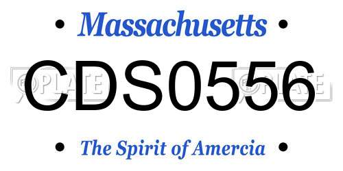 CDS0556 Massachusetts License Plate