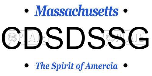 CDSDSSG Massachusetts License Plate