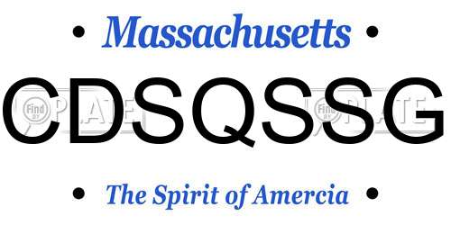 CDSQSSG Massachusetts License Plate