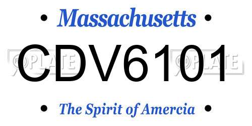 CDV6101 Massachusetts License Plate