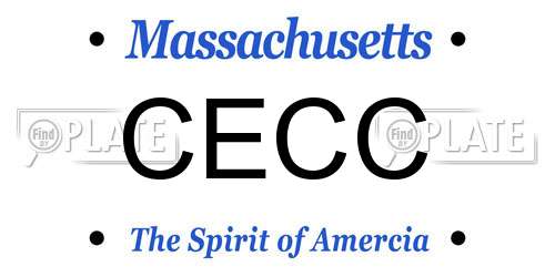 CECC Massachusetts License Plate