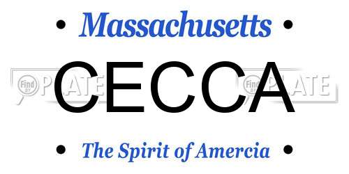 CECCA Massachusetts License Plate