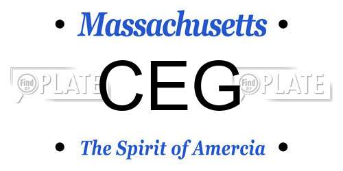 CEG Massachusetts License Plate
