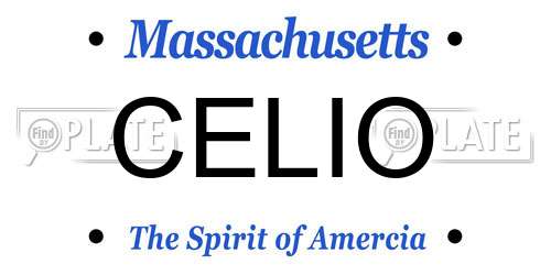 CELIO Massachusetts License Plate