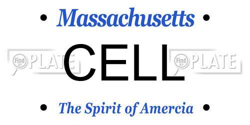 CELL Massachusetts License Plate