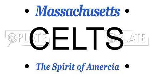 CELTS Massachusetts License Plate