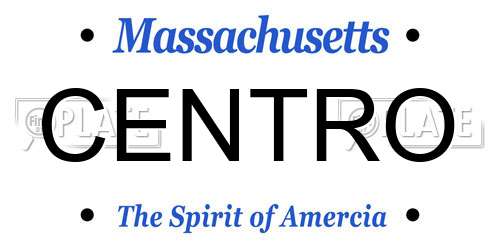 CENTRO Massachusetts License Plate
