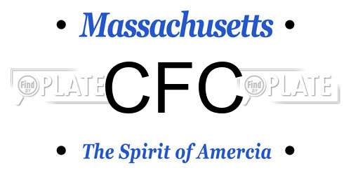 CFC Massachusetts License Plate