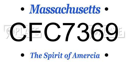 CFC7369 Massachusetts License Plate