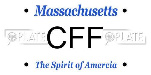 CFF Massachusetts License Plate