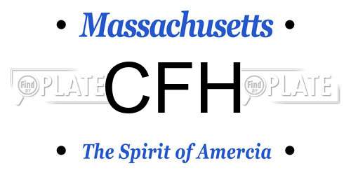 CFH Massachusetts License Plate