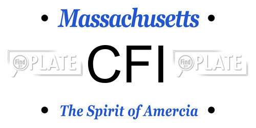 CFI Massachusetts License Plate
