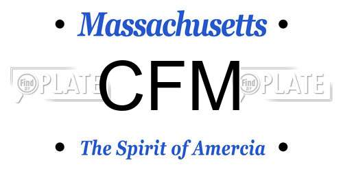 CFM Massachusetts License Plate