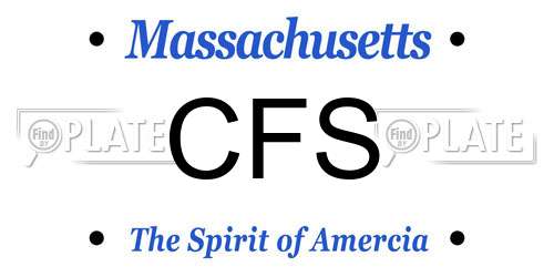 CFS Massachusetts License Plate