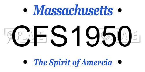 CFS1950 Massachusetts License Plate