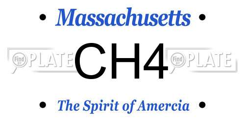 CH4 Massachusetts License Plate