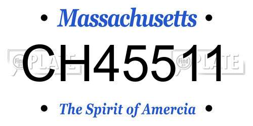 CH45511 Massachusetts License Plate