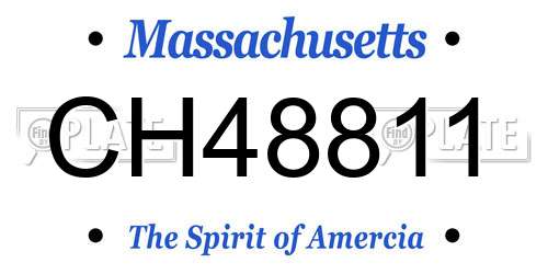 CH48811 Massachusetts License Plate