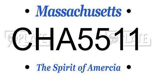 CHA5511 Massachusetts License Plate