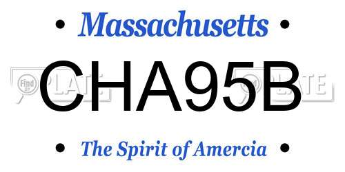 CHA95B Massachusetts License Plate