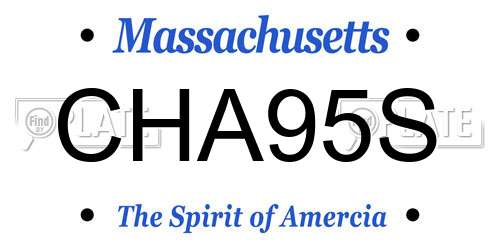 CHA95S Massachusetts License Plate