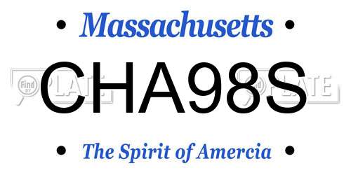 CHA98S Massachusetts License Plate