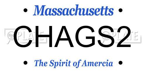 CHAGS2 Massachusetts License Plate