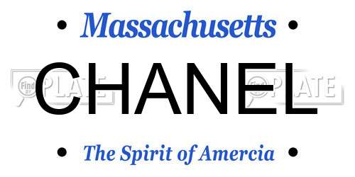 CHANEL Massachusetts License Plate