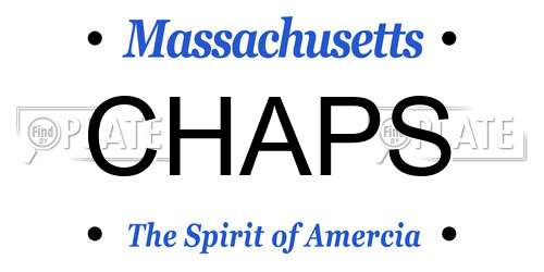CHAPS Massachusetts License Plate
