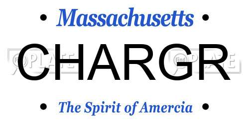 CHARGR Massachusetts License Plate