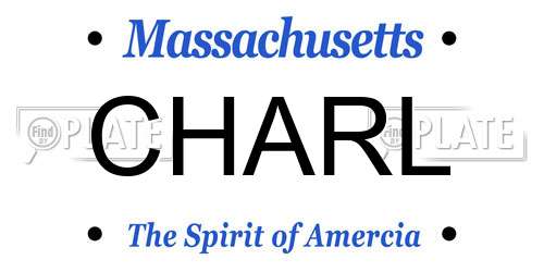 CHARL Massachusetts License Plate
