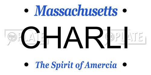 CHARLI Massachusetts License Plate