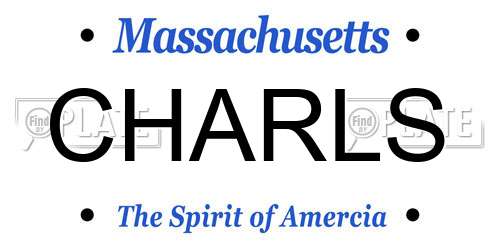 CHARLS Massachusetts License Plate