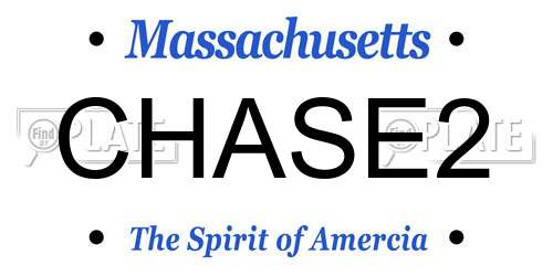 CHASE2 Massachusetts License Plate
