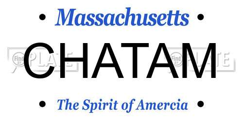 CHATAM Massachusetts License Plate
