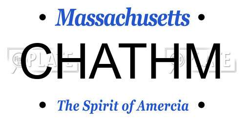 CHATHM Massachusetts License Plate