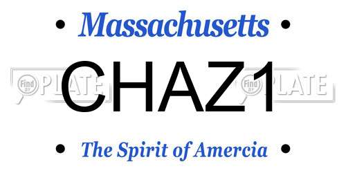 CHAZ1 Massachusetts License Plate