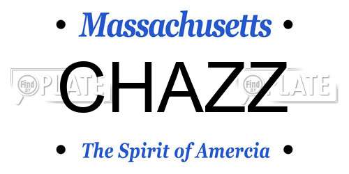 CHAZZ Massachusetts License Plate