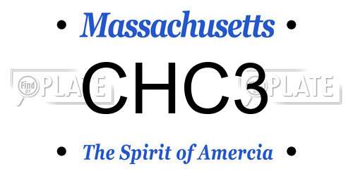 CHC3 Massachusetts License Plate