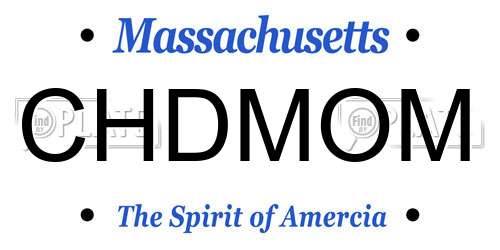 CHDMOM Massachusetts License Plate