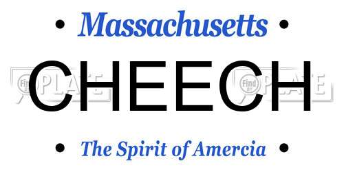 CHEECH Massachusetts License Plate