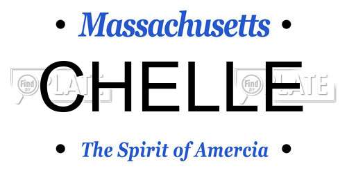 CHELLE Massachusetts License Plate