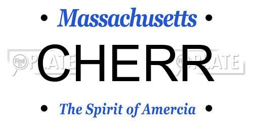 CHERR Massachusetts License Plate