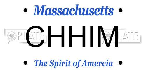 CHHIM Massachusetts License Plate