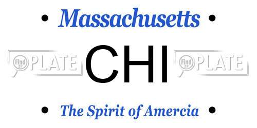 CHI Massachusetts License Plate