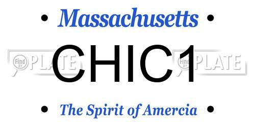 CHIC1 Massachusetts License Plate