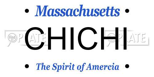 CHICHI Massachusetts License Plate