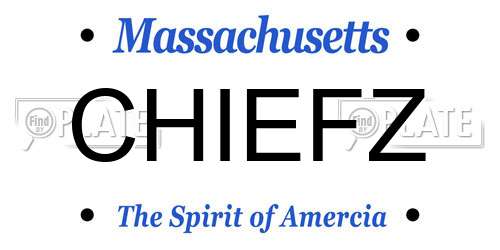 CHIEFZ Massachusetts License Plate